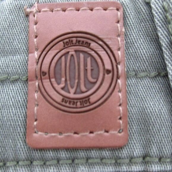 Nordstrom Jolt NWT Olive Green Patch Leg Pants Size 9 - Picture 3 of 8